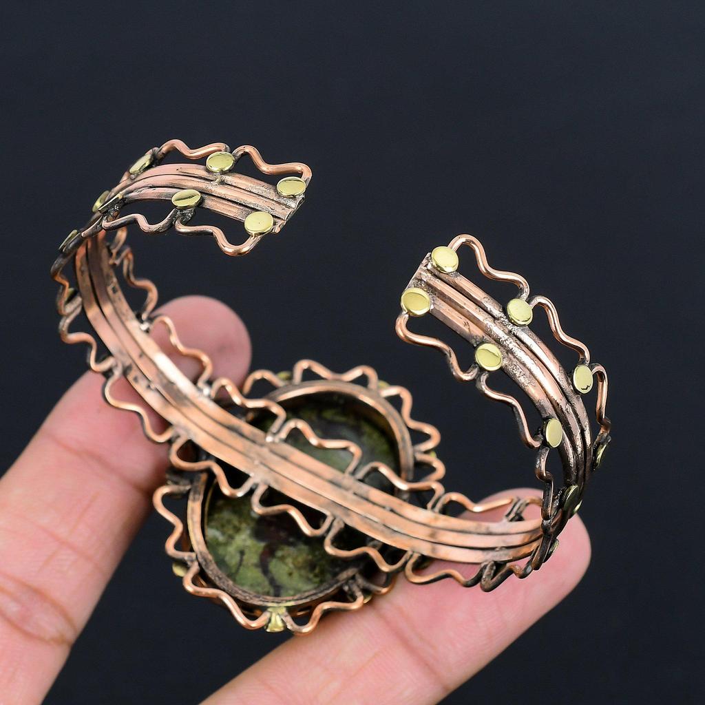 Dragon Blood Jasper Bracelet, Natural Gemstone 999 Copper Wire Wrapped Bracelet, Handmade Jewelry, Anniversary And Birthday Gift For Her