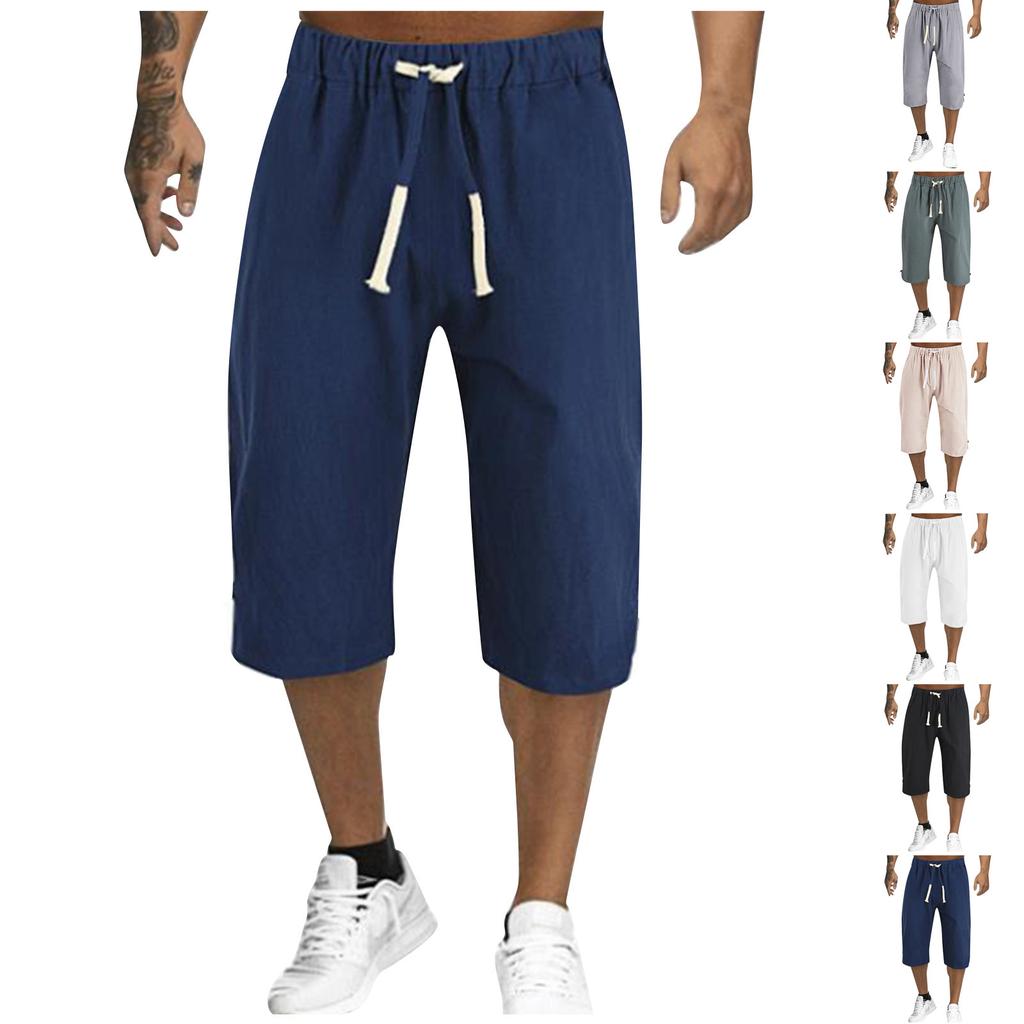 Herren Casual Color Outdoor Pocket Beach Arbeitshose Strandshorts Hose