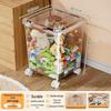 Transparent Multifunctional Storage Box: Large Capacity Plastic Organizer for Toys, Snacks, and Clothes