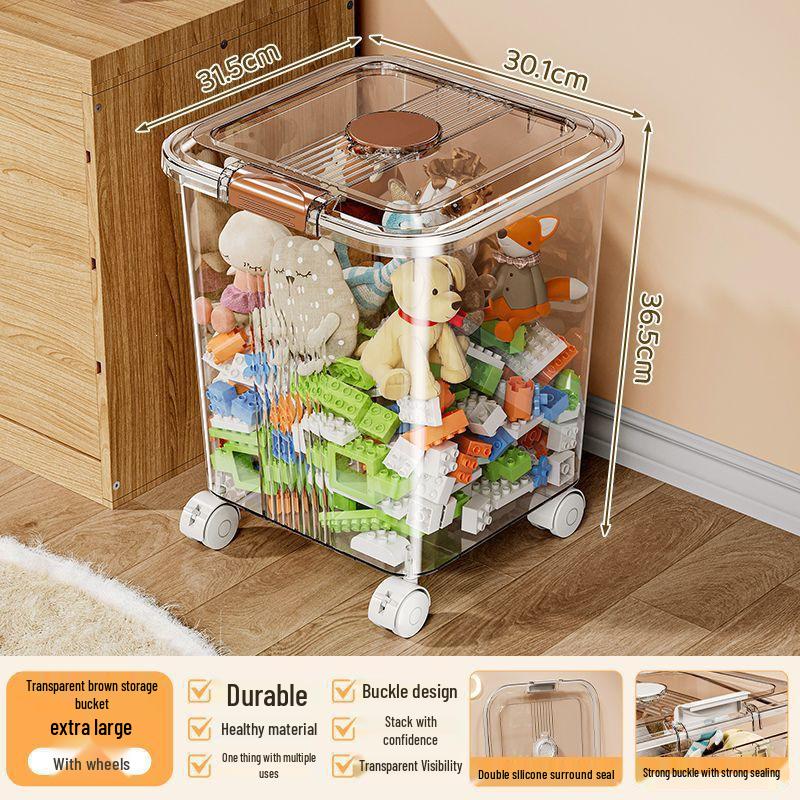 Transparent Multifunctional Storage Box: Large Capacity Plastic Organizer for Toys, Snacks, and Clothes