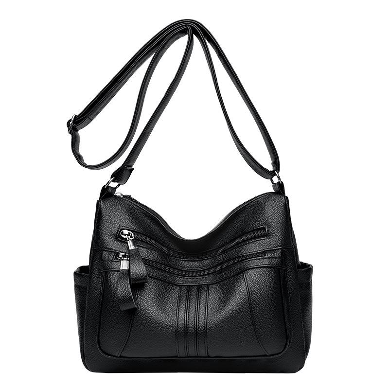 Solid Color Shoulder Crossbody Bag