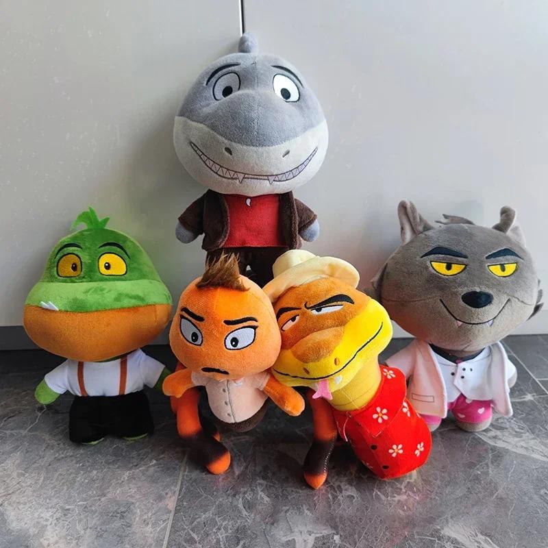 The Bad Guys Plush Toys Mr Snake Piranha Wolf Shark Ms Tarantula Soft Stuffed Plushies Dolls Figure Kids Peluche Pillow Gifts