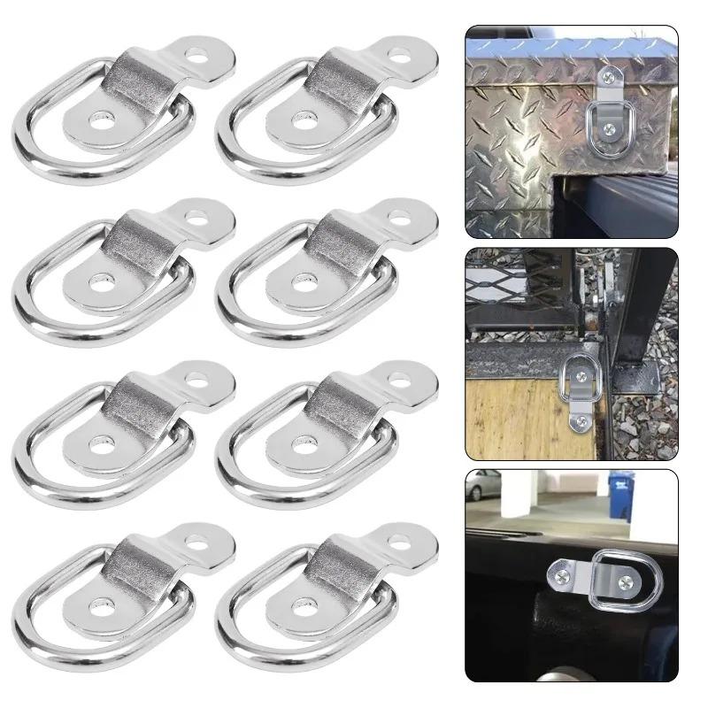 10/1Pcs D Rings Tie Down Anchors Ring Pull Hook Stainless Steel Lashing Ring Load Fit for Car Boat Cargo Trailer Vehicles RV Van