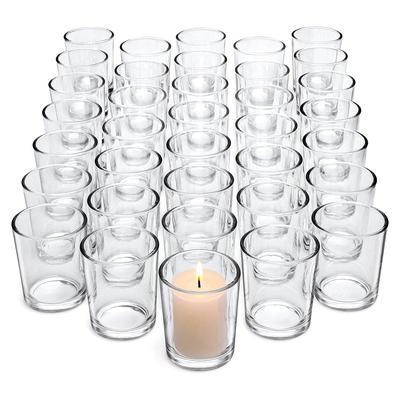 6/12Pcs Clear Glass Tealight Candle Holder, Glass Votives Holder Clear Floating Tealight Candle Holder Bulk for Table Centerpieces & Wedding Decor