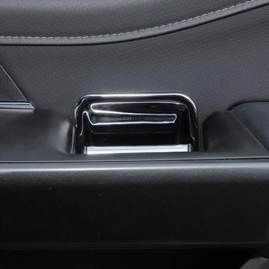 2pcs Interior Front Door Handle Bowl Decor Cover Trim for Ford F150 + Chrome