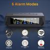 RV Tire Pressure Monitoring System,0-9.9 BAR,144 PSI Tire Pressure Monitor System With Solar Charge, TPMS With 6 Sensors&6 Alarm Modes (6