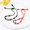 Manufacturer Turkish Evil Eyes Bead Charm Bracelets Handmade Macrame Lucky 7 Knots Red Black Cord String Rope Knotted Bracelet