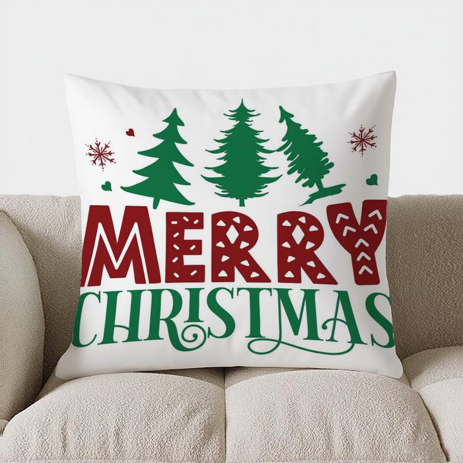 Home Decor Christmas Snowflake Pattern Decorative Pillow Pattern Cushion Cover Suitable For Sofa Bedroom Car Pillow Cover