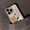Cute Animal Transparent Phone Case for Apple 11/12/13/14/15PROMAX/16PRO