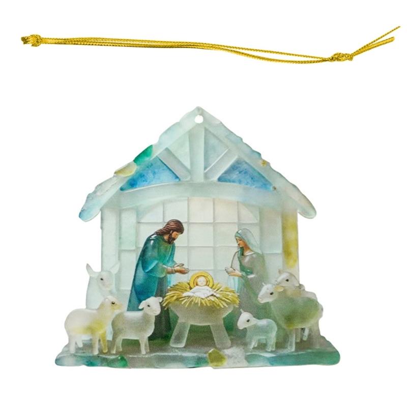 

Premium Acrylic Lords Nativity Scene Hanging Car Ornament for Vehicle Interior Decoration Easy Installation Multipurpose