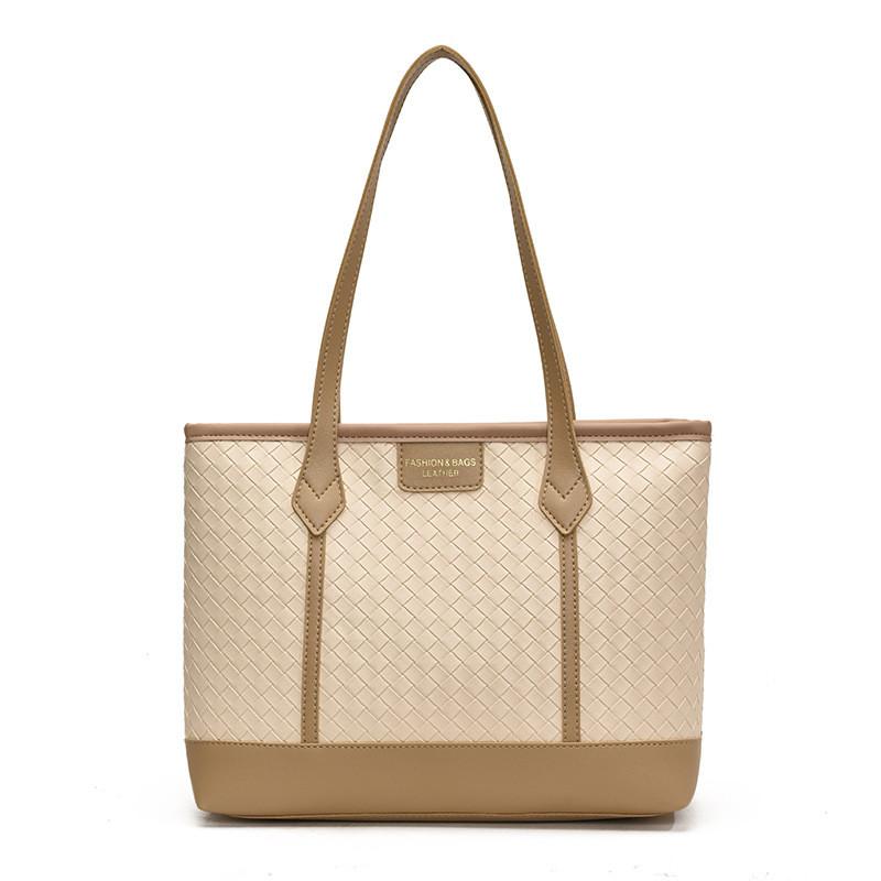 Woven Patterned Elegant Tote Bag For Women With Spacious Design And Stylish Color Options