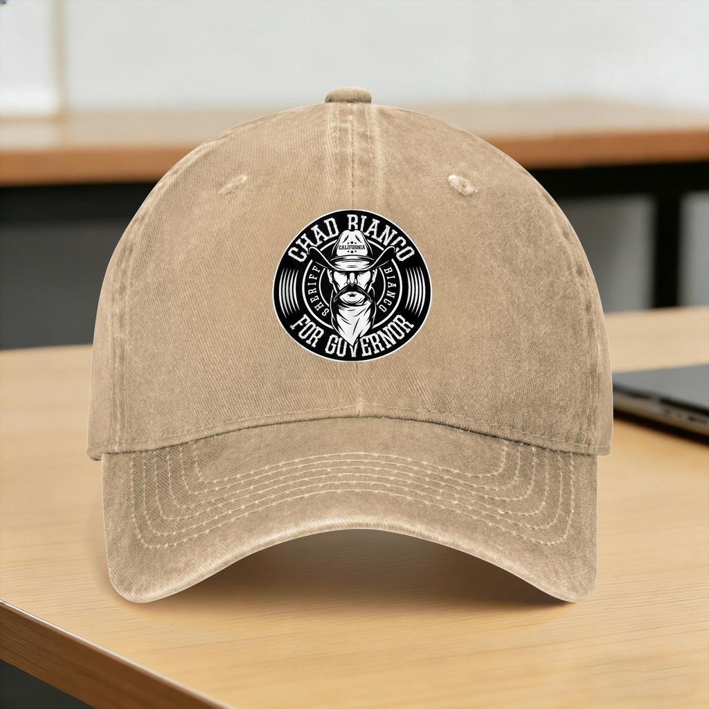 Bianco For Governor Baseball Cap Sun Outdoor Sports Washed Trucker Hat Couple Women Y2K Cute Custom Diy Snapback Cap