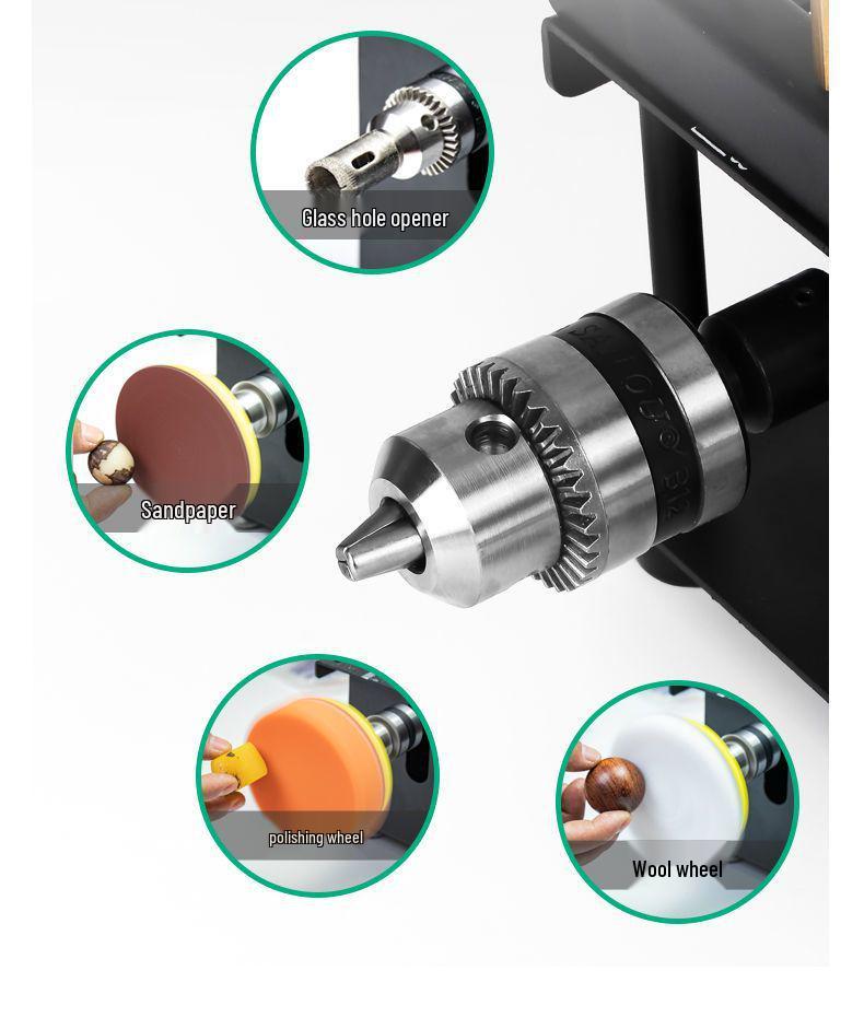 Compact Multi-Functional Table Saw for DIY Woodworking & Jade Cutting