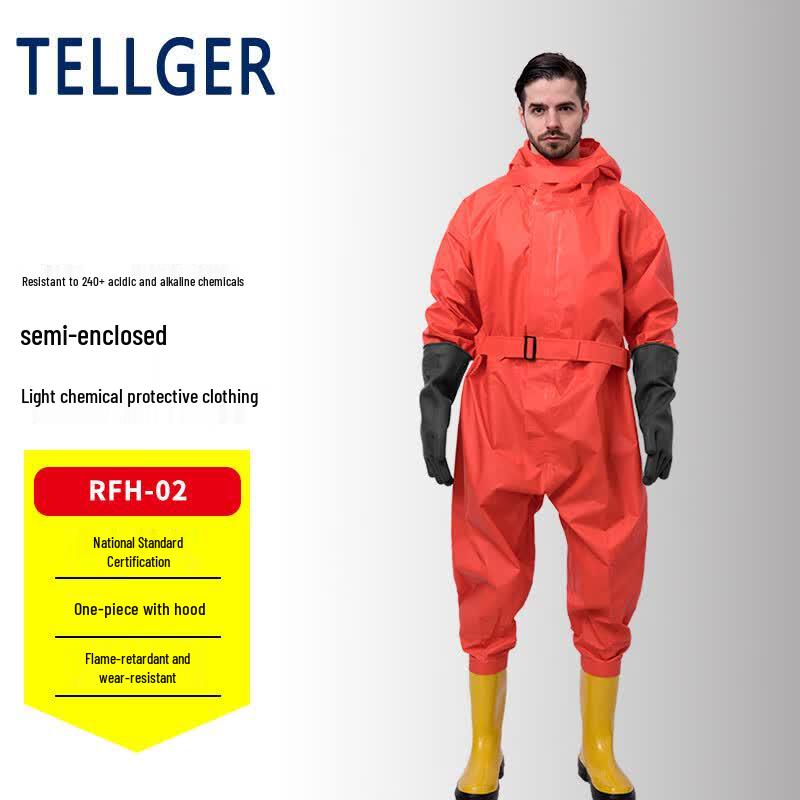 Полузакрытый химический защитный костюм TELLGER из ПВХ One Size (Suit), 41 Boots