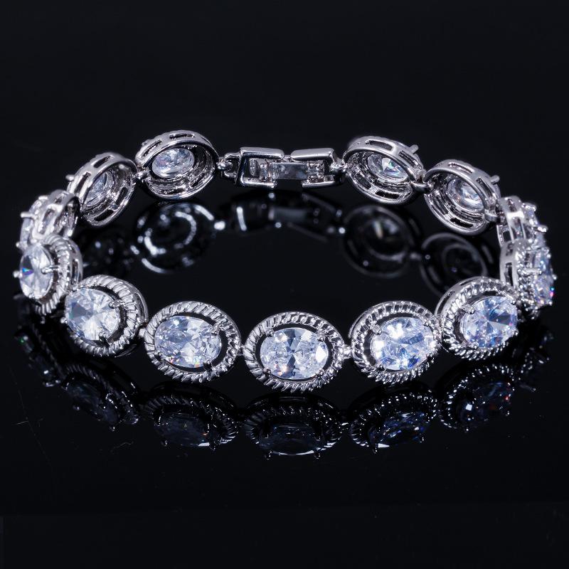 Micro-Set Accessories Aaa Zircon Bracelet, Classic Zircon Bracelet For Women