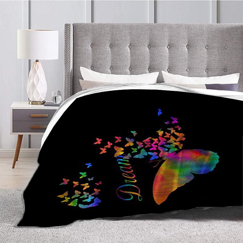 Printed Blanket Comfortable Soft Sofa Talk Blanket