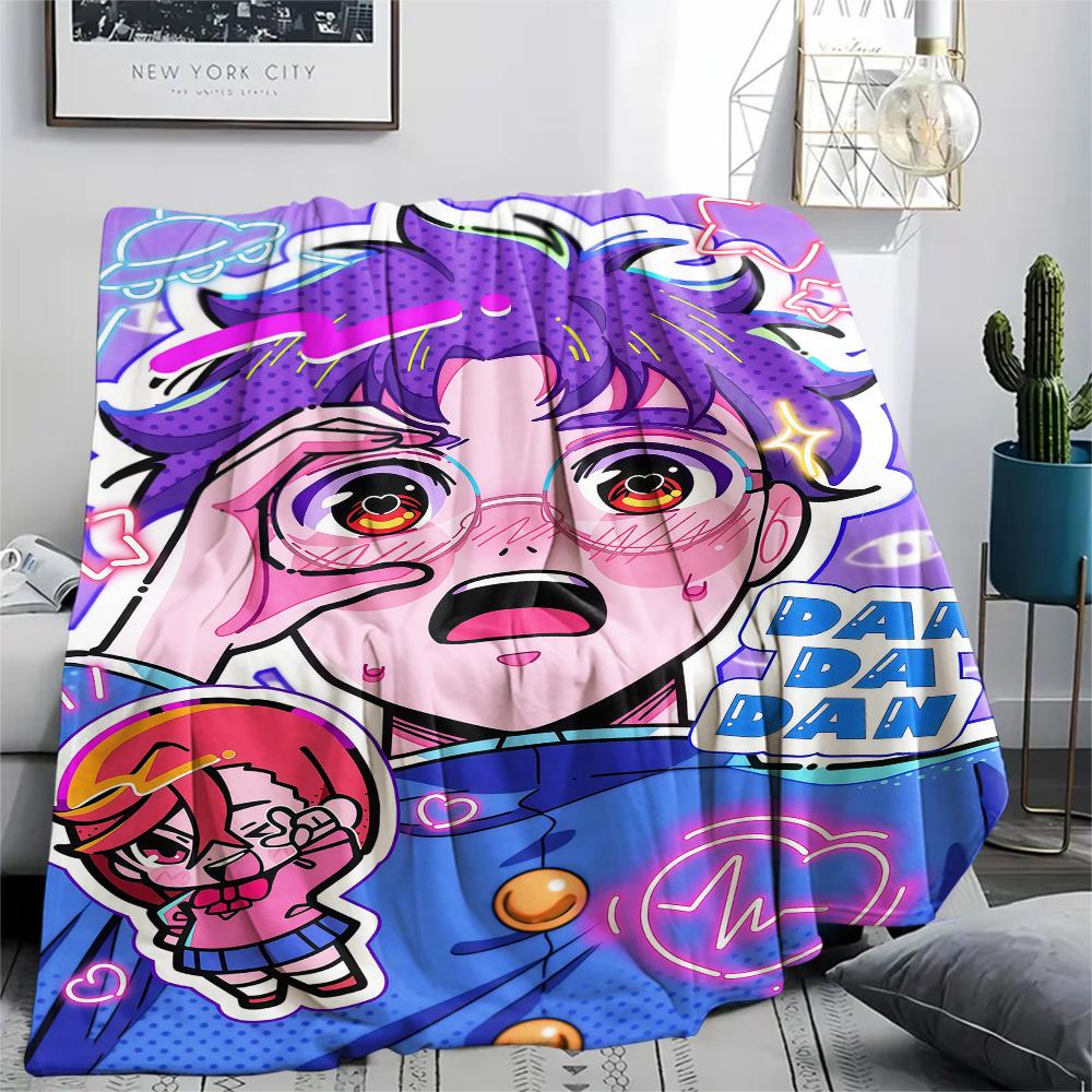 1PC DAN DA DAN Print Flannel Blanket, High quality All Seasons, Home Decor, Warmth and Comfort, Perfect for Christmas Gifts
