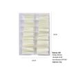 Super Long Denim French Fake Nails - Flat Top, 240 Boxed Nail Tips