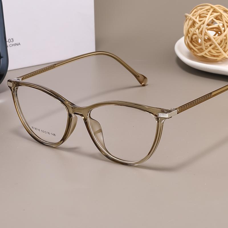 

Ретро Очки Кошачий глаз - W9016BL Оправа для очков TR90 без оправы для женщин