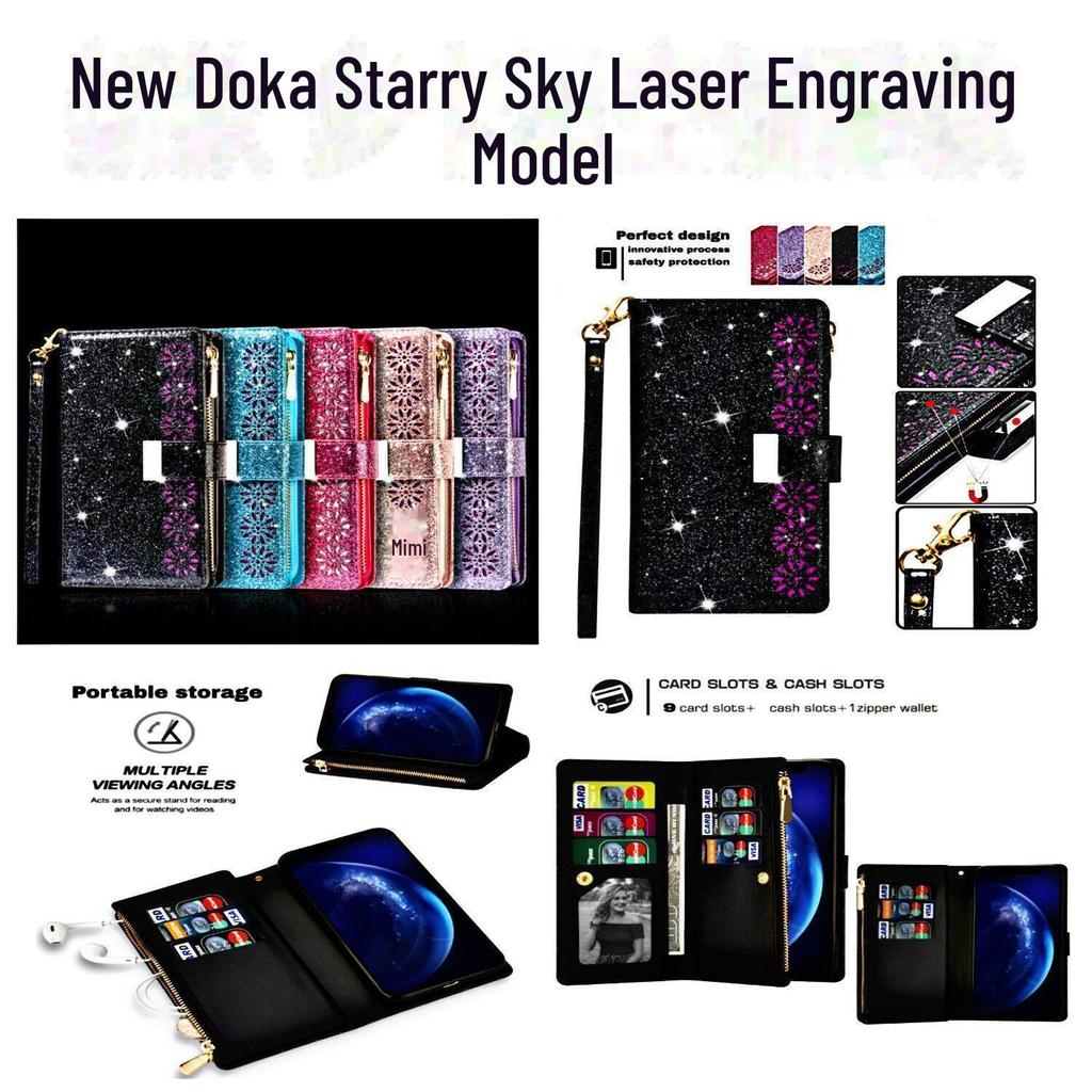 Custodia a portafoglio in pelle per Huawei P40 Pro/ P30 Pro/ P20 con 9 portacarte