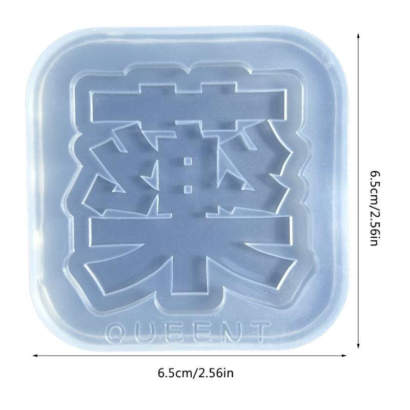 Jewelry Casting Molds Silicone Pendant Molds,Silicone Keychain Molds Chinese Characters Resin Mold for Crafts