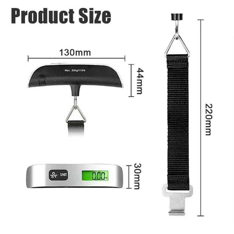 Gold Star 50Kg/110Lb Bagaj Tartısı Elektronik Dijital Tartı Seyahat Taşınabilir Askılı Tartılar 1 Adet