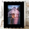 Vintage Gothic Horror Movie Poster Shower Curtain Spooky Halloween Decor Bathroom Set Dark Aesthetic Film Fan Gift Home Decor