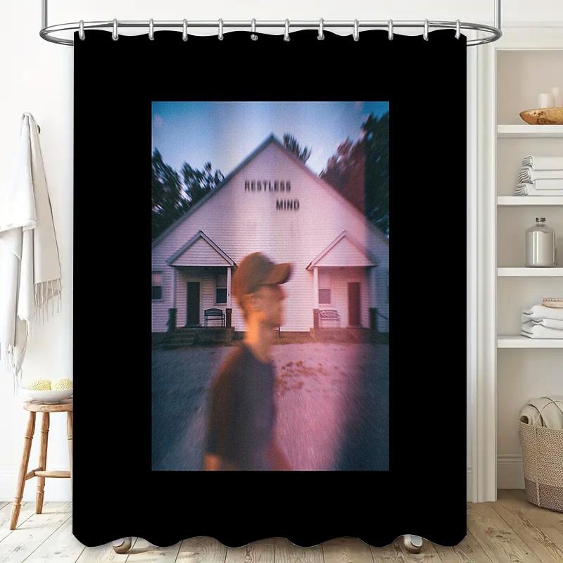Vintage Gothic Horror Movie Poster Shower Curtain Spooky Halloween Decor Bathroom Set Dark Aesthetic Film Fan Gift Home Decor