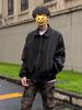 Men's Black MA1 Bomber Jacket - Autumn Streetwear Cool Lapel Short Silhouette Baseball Outerwear.