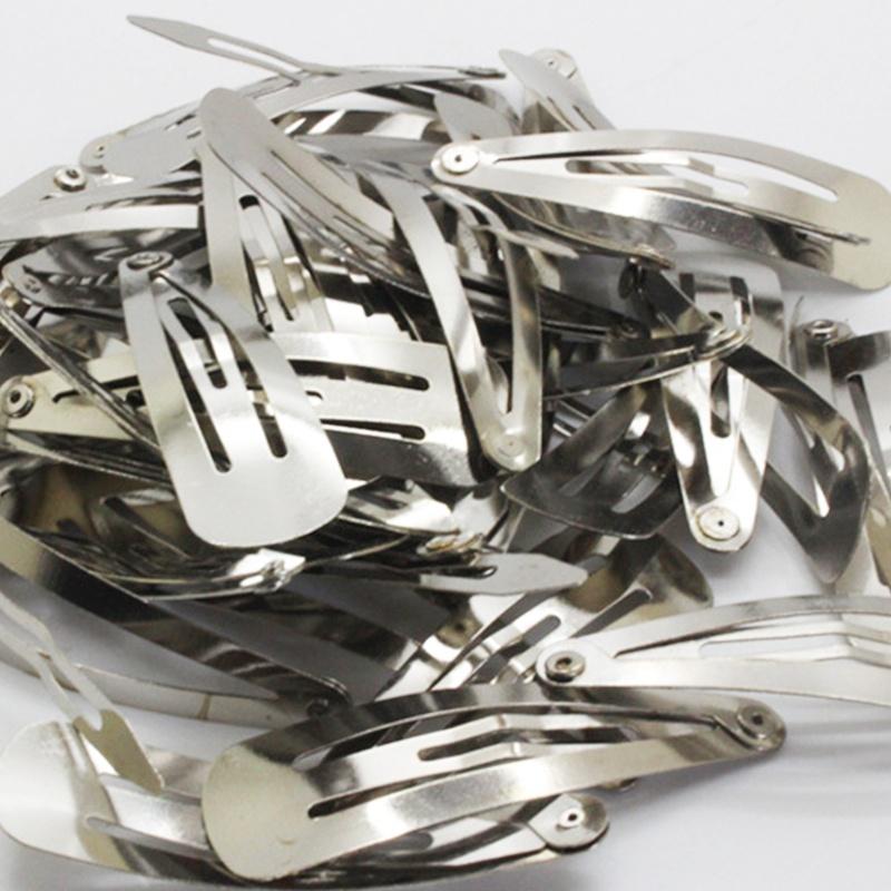50 stuks 3/4/5cm Waterdruppel BB Haarclips voor Meisjes Metalen Drukknoop Haarspelden Barrettes Haaraccessoires