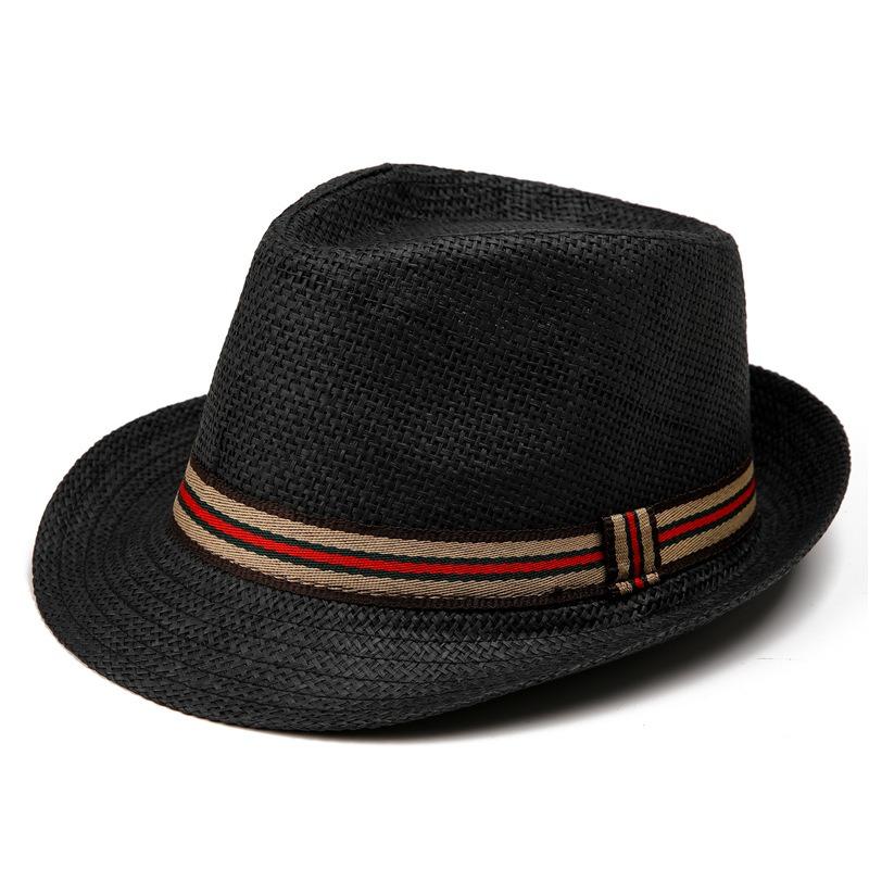 British jazz hat men's spring and summer new outdoor travel sunscreen sunshade beach hat women's breathable fashion straw hat top hat