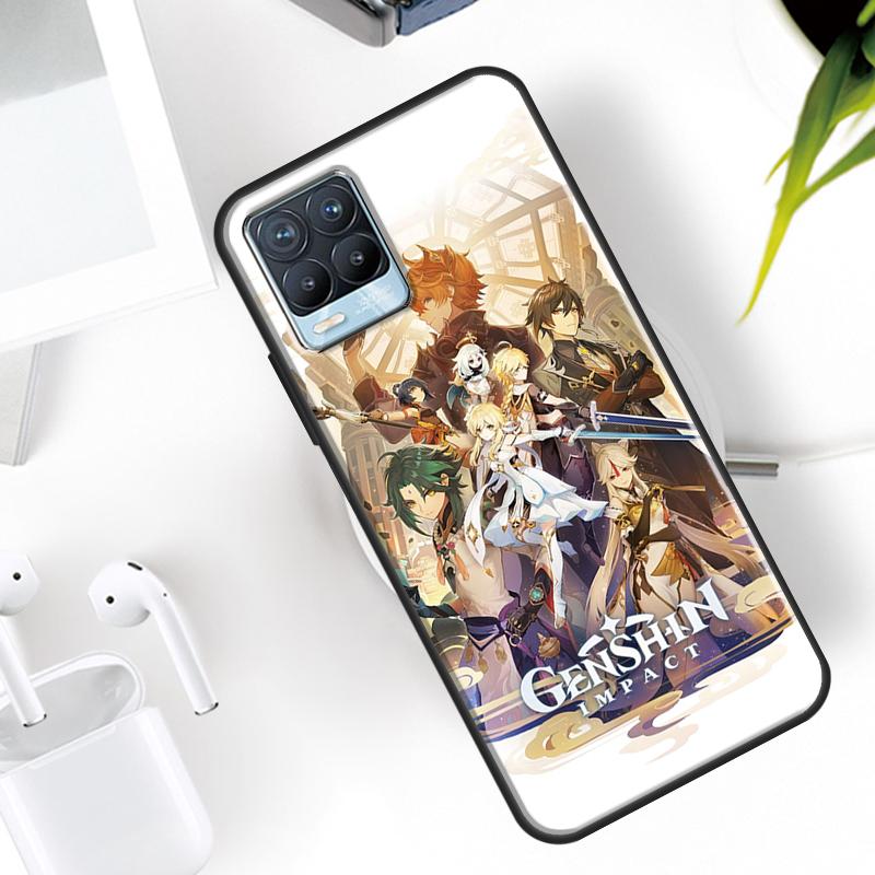 Anime Game Genshin Impact Case For Realme 15 11 12 13 14 Pro Plus C53 C55 C51 C25 C63 C61 C65 C67 C71 C75 GT6 GT7 Pro