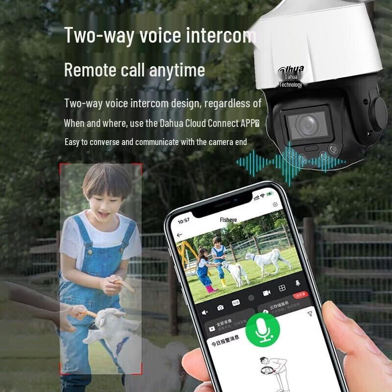 Dahua 4MP WiFi PTZ Dome Camera with Dual Light & Two-Way Audio CN Plug (adapter Included)