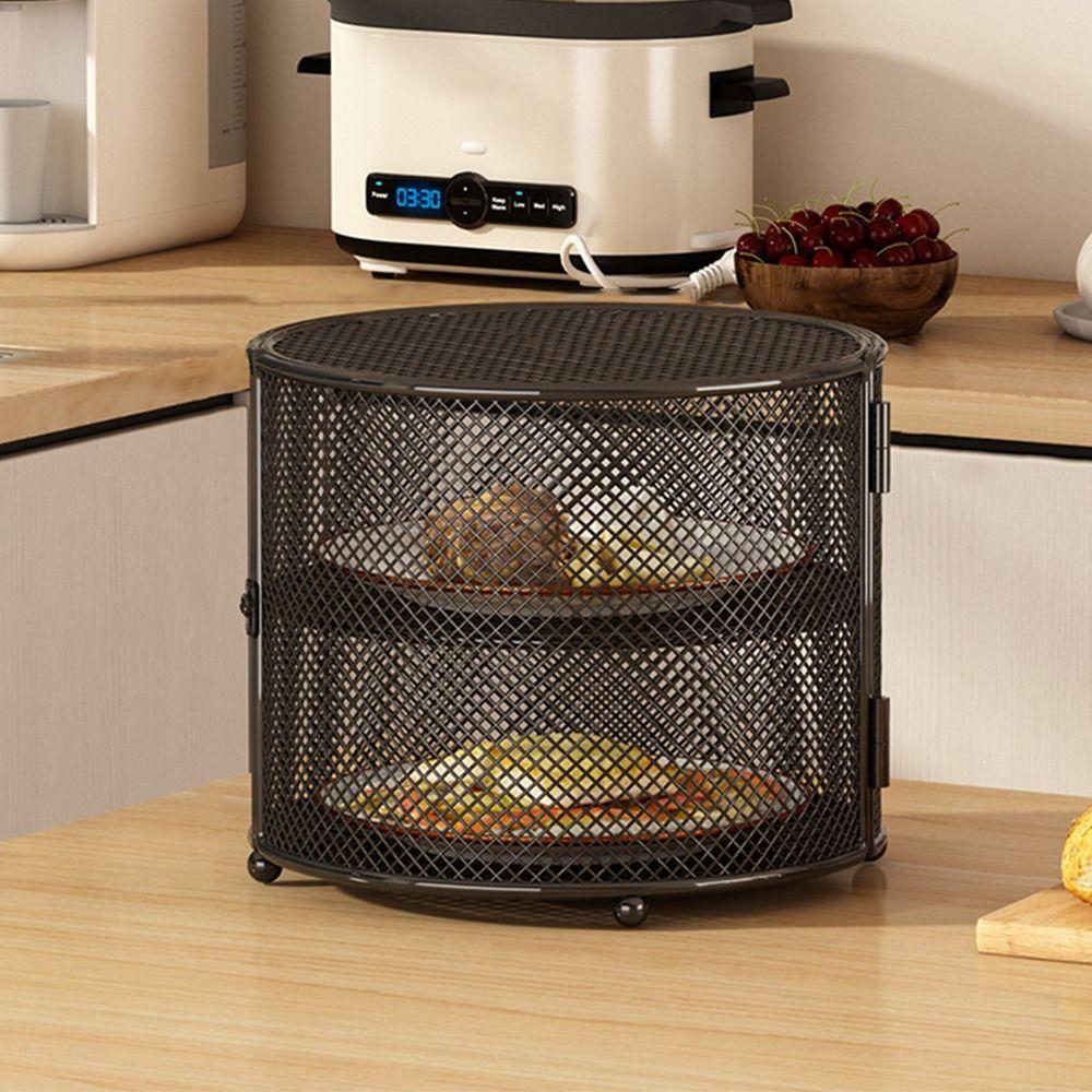 Round Kitchen Storage Rack Stackable Kitchen Food Cover Vegetable Cabinets  Kitchen Shelf