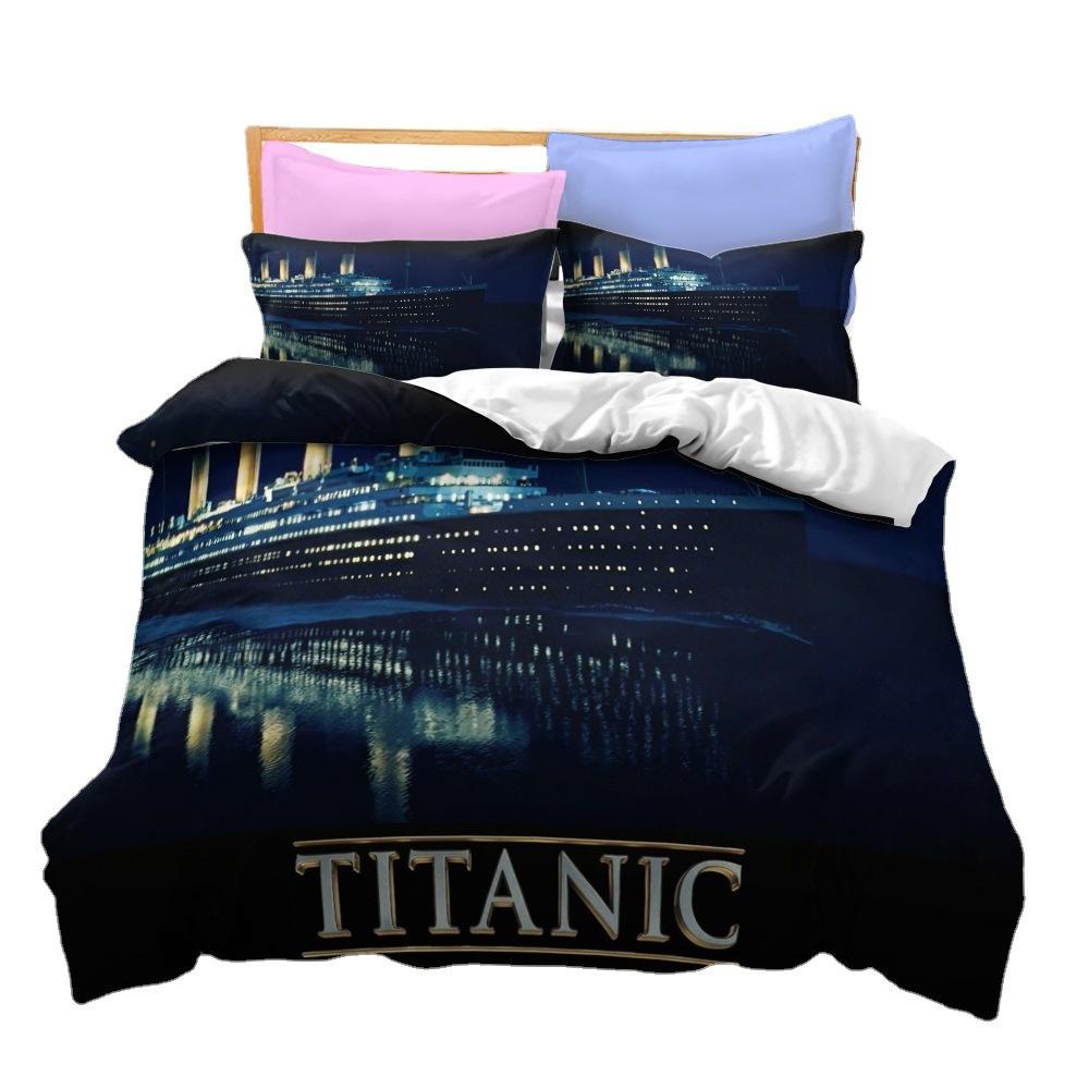 Pościel Trzyczęściowy Zestaw Tekstyliów Domowych Seria Titanic