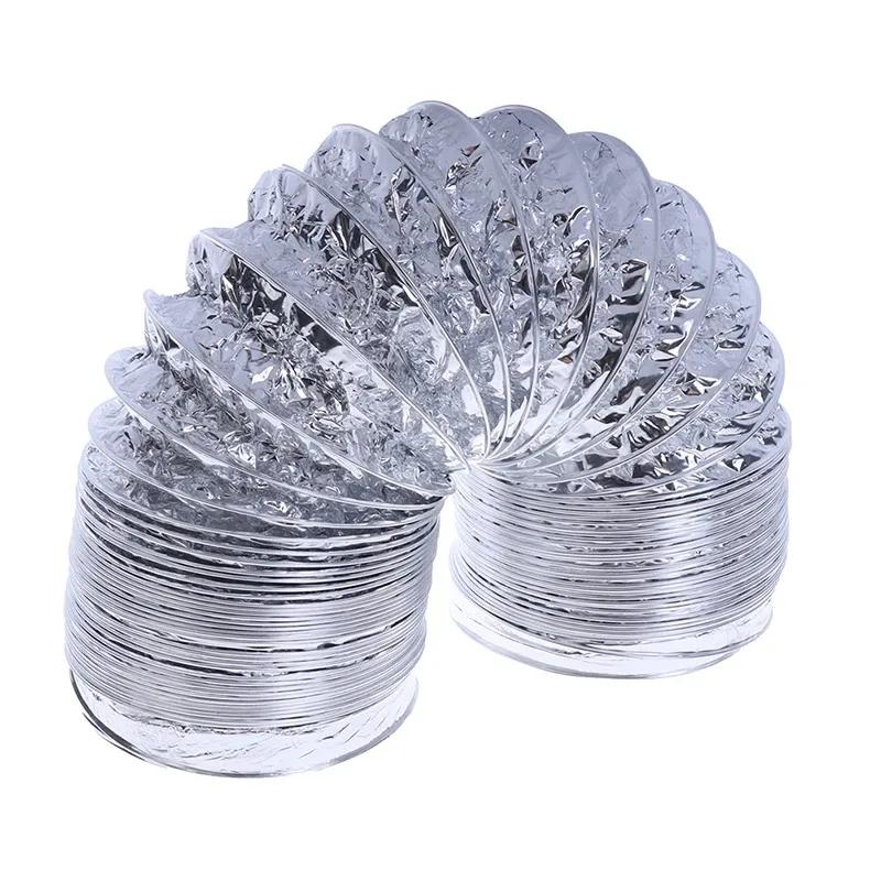 4 Inch 100mm Ventilator Pipe PVC Aluminum Tube Air Ventilation Hose Flexible Exhaust Duct 3/2M System Vent Bathroom