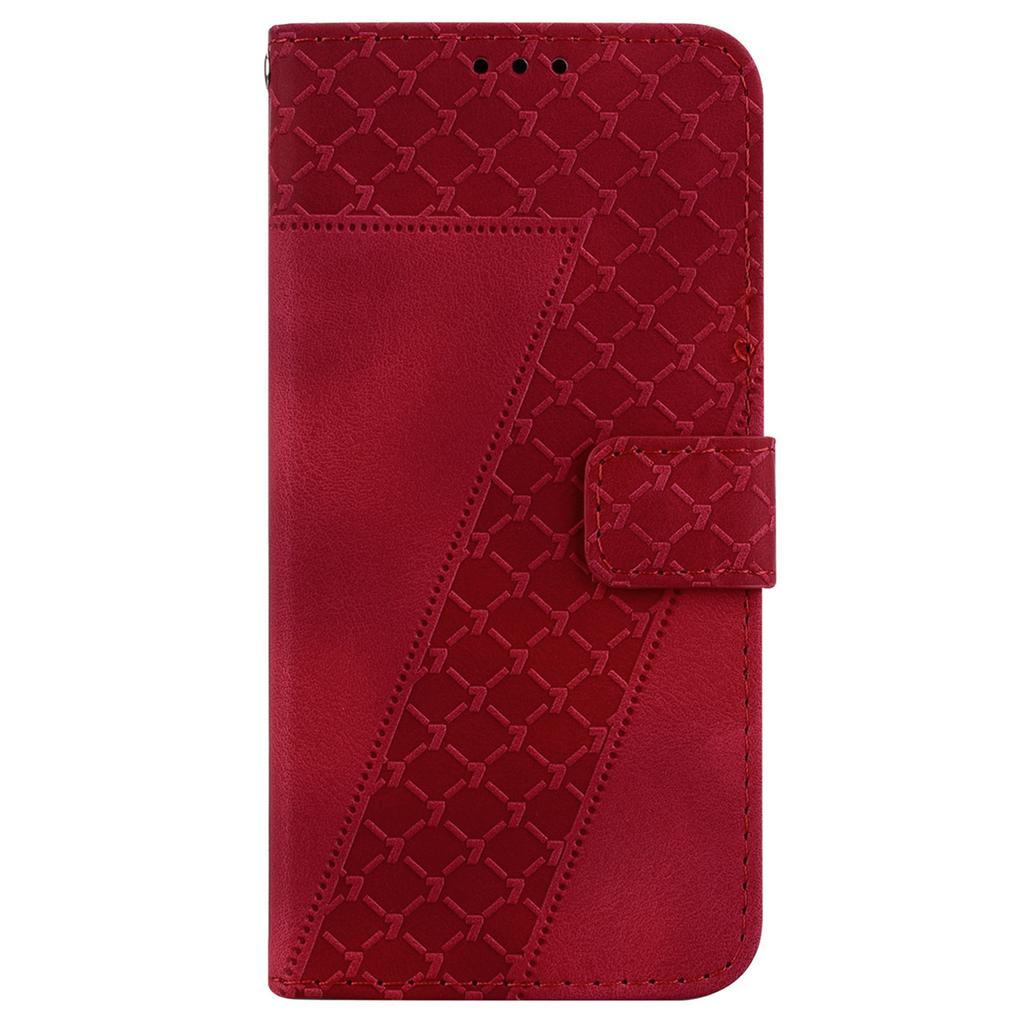 For Realme 11 4G (159.9x73.3x7.95mm) Leather Case Wallet Cover 7-Shape Pattern