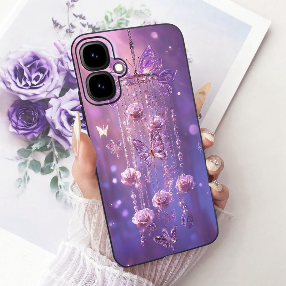 For Infinix Smart 10 2025 Case Popular Flower Bowknot Fundas Soft Black Silicone Cover For Infinix Smart10 X6725 Pop 10 4G Shell
