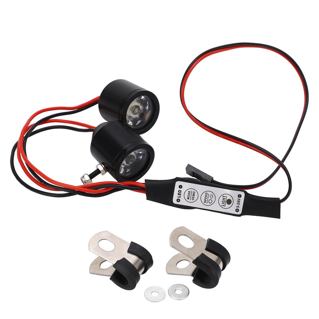 Farol de Carro RC 3W Luz Brilhante 8 Modos Dinâmicos Adequado Para Modificação de Carro Modelo Com Controlável