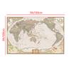 Vintage World Map (With Countries),Decorative Hanging Picture Photography Background Banner for Birthday & Photo Booth
