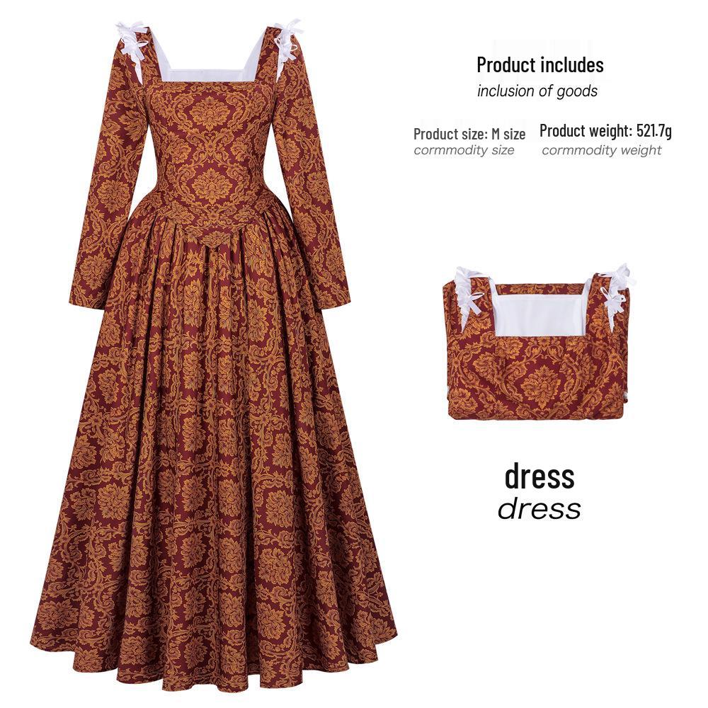 

Borgia Renaissance Queen Gown: Italian Medieval Dress for Women Small