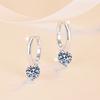 2026 New Style Unique Shape S925 Sterling Silver 1Ct*2 VVs1 Moissanite Diamond Hypoallergenic Hoop Earrings Engagement Gift