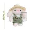 14cm Plush Stuffed Garden Bunny Plush Toys Handmade Clothes and Hats Gardener Little Rabbit Doll Christmas Gifts for Kids
