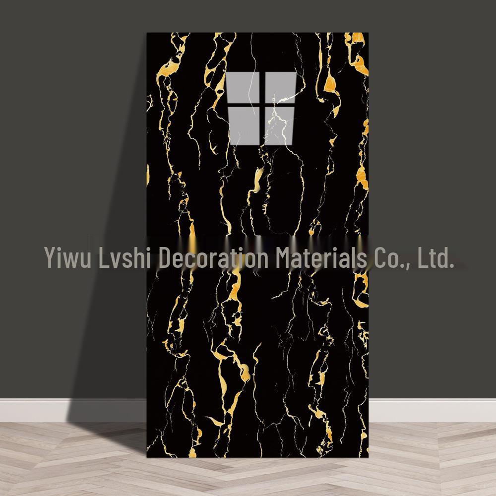 Waterproof Marble Imitation Tile Wall Sticker for Kitchen Renovation - Oil & Moisture Resistant, Self-Adhesive Decor.