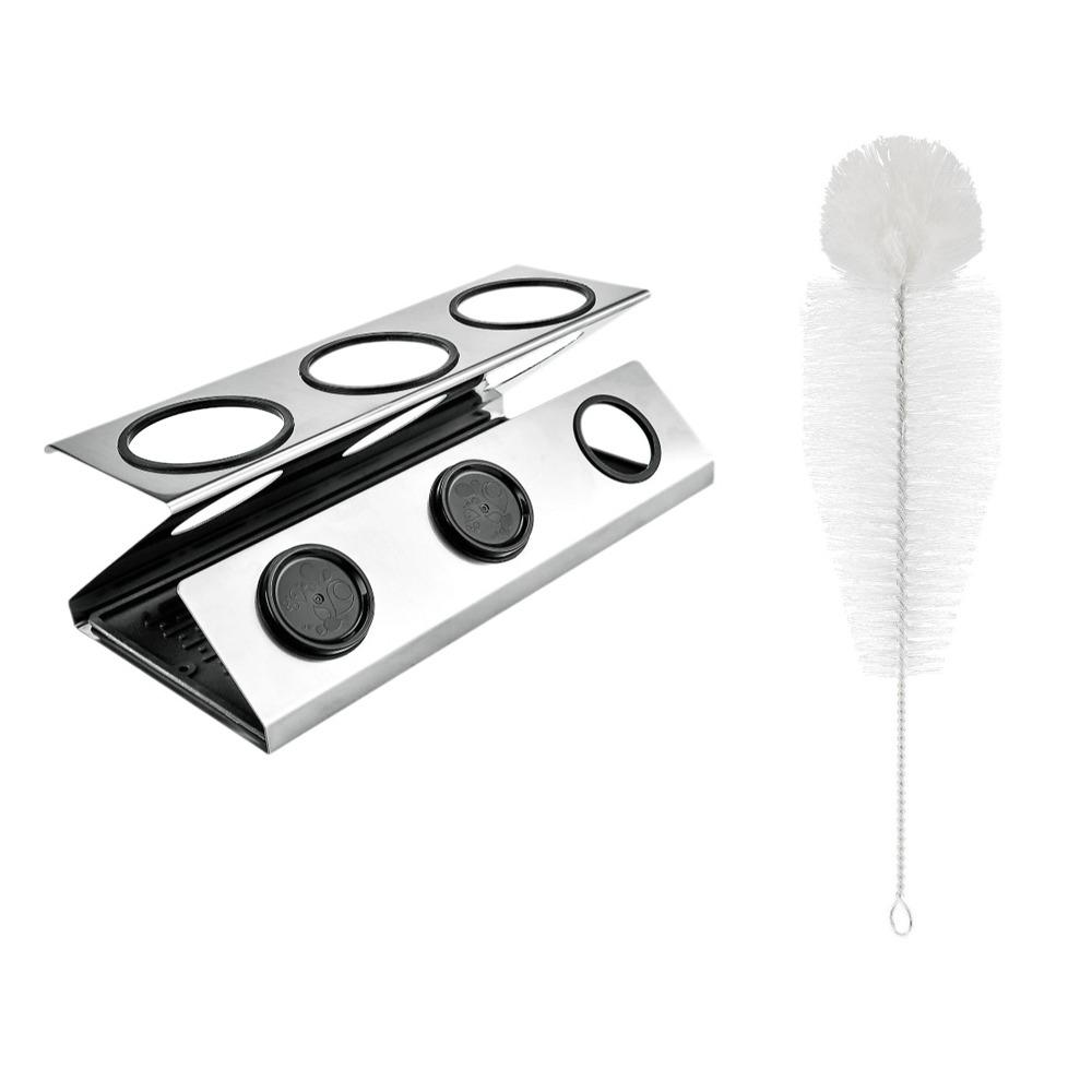 

Silver Soda Bottle Drainer Stainless Steel Bottle Drying Rack Soda Bottle Drain Rack Living Room серебряный