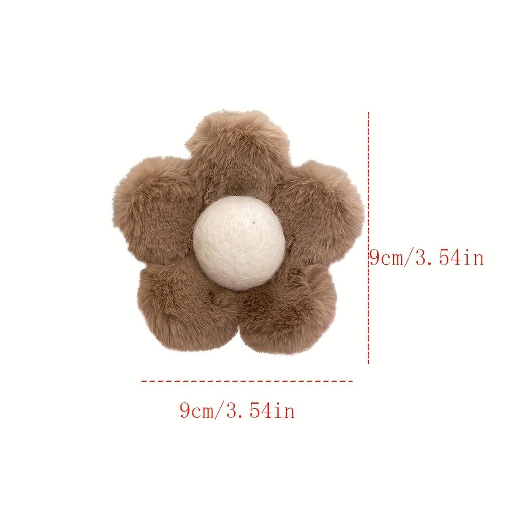 1pc Plush Flower Hair Claw Clip Autumn Winter Charm Hair Clip Cute Sweet Hair Accessories