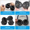 XBERSTAR Replacement Football Mesh Ear Foam Cushions for Anker Soundcore Life Q30/Q35 BT