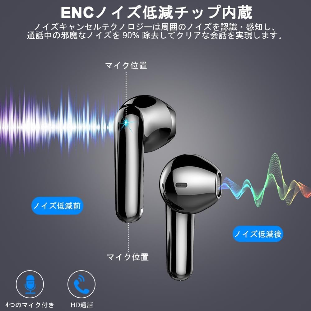 Bluetooth Wireless Earbuds [2026 Upgraded Bluetooth Earbuds, Compact and Lightweight] Bluetooth 5.4, Automatic Pairing, IPX7 Waterproof, Full-Range