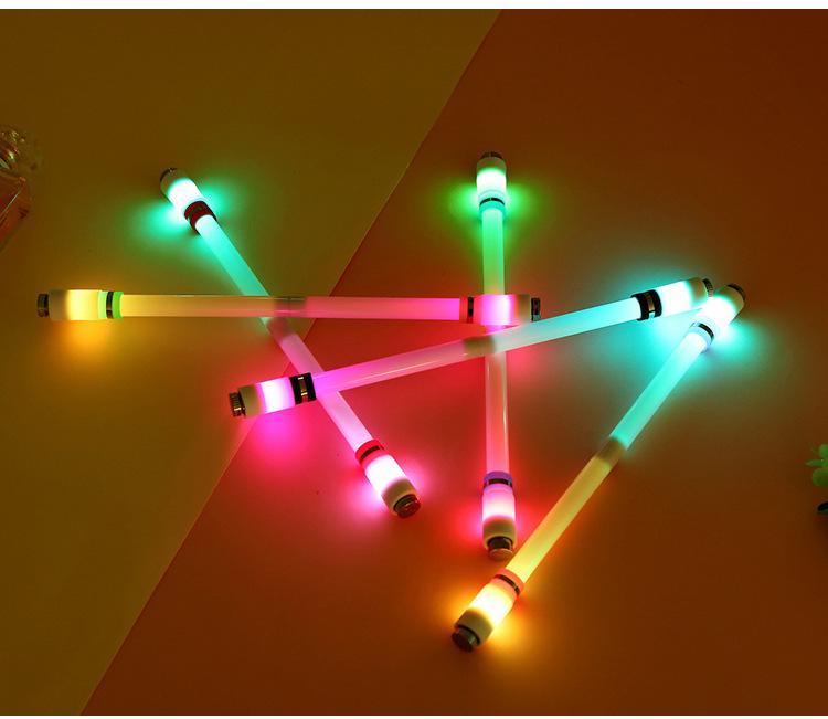 Foldable Luminous Spinning Pen - Bright Fun Quan Ji, Drop-Resistant Light A1 Magnet Pen.