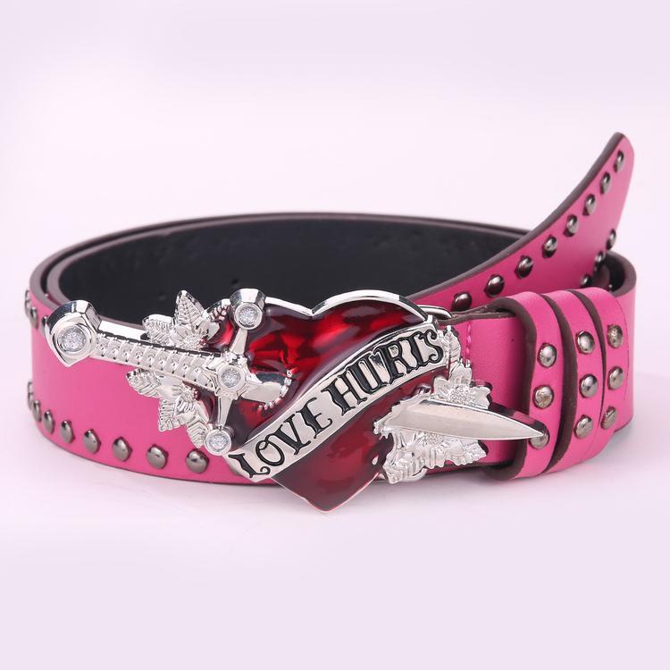Women's Y2K Spicy Girl Leather Belt: European & American Street Style Fashion Accessory for Jeans.